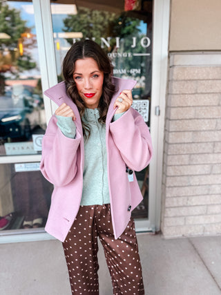 LOFTY PINK FUNNEL NECK JACKET