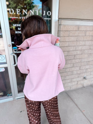 LOFTY PINK FUNNEL NECK JACKET