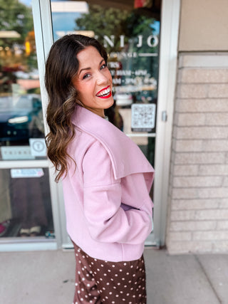 LOFTY PINK FUNNEL NECK JACKET