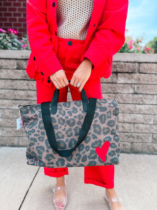 CHELSIE CANVAS PRINTED TOTE