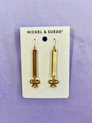 N&S- GOLD SATIN KATE EARRINGS