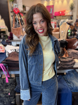 TALEEN S/S MOCK NECK SWEATER