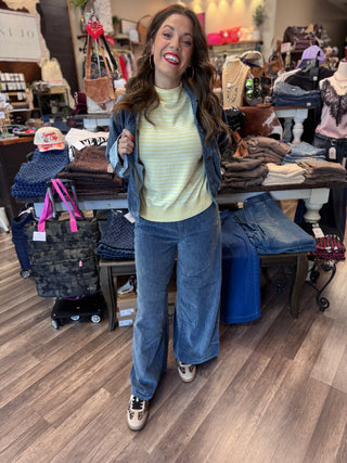 TALEEN S/S MOCK NECK SWEATER