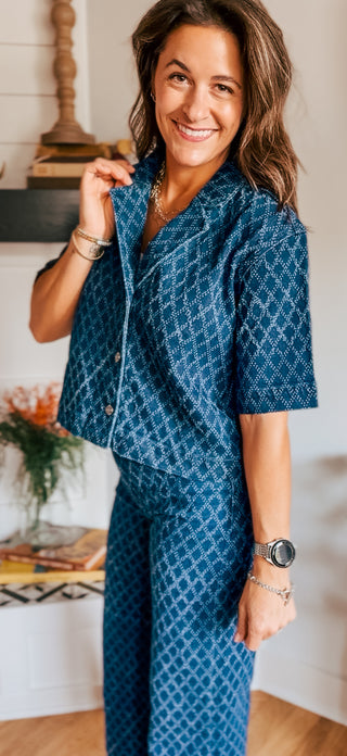 NAOMI DIAMOND DENIM SHIRT