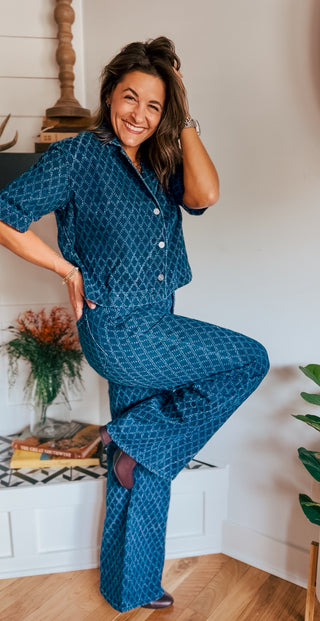 NAOMI DIAMOND DENIM SHIRT