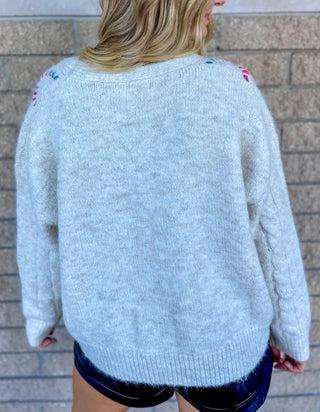 SWEET STITCHES MULTICOLOR CARDI