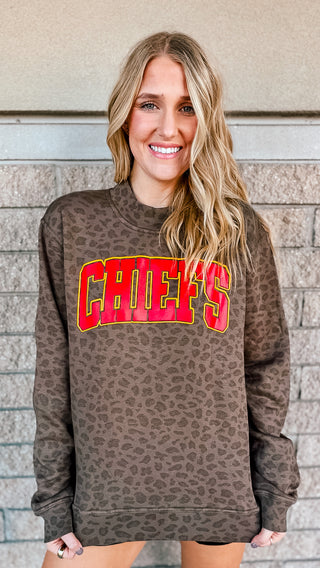 CHIEFS LEOPARD MOCKNECK