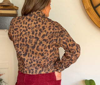 LEOPARD DENIM JACKET