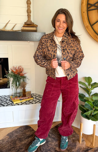 LEOPARD DENIM JACKET