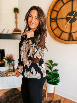 AFTER DARK FLORAL BLOUSE