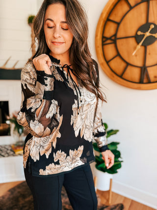 AFTER DARK FLORAL BLOUSE