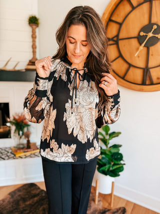 AFTER DARK FLORAL BLOUSE