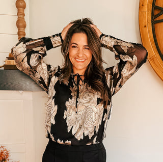 AFTER DARK FLORAL BLOUSE