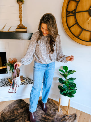 MYSTIC MIST GREY BLOUSE