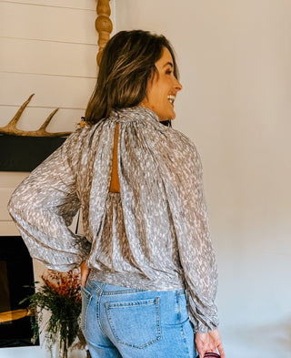 MYSTIC MIST GREY BLOUSE