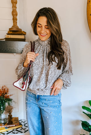 MYSTIC MIST GREY BLOUSE