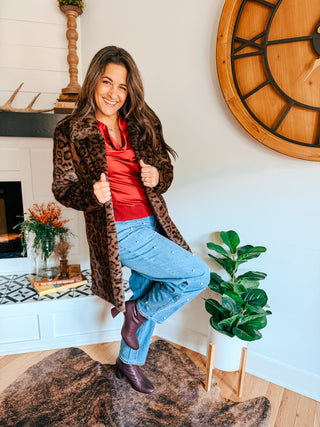 LEOPARD LOVE FAUX FUR COAT