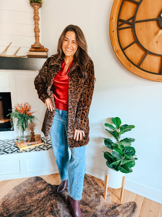 LEOPARD LOVE FAUX FUR COAT