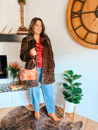 LEOPARD LOVE FAUX FUR COAT