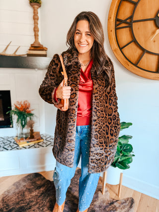 LEOPARD LOVE FAUX FUR COAT