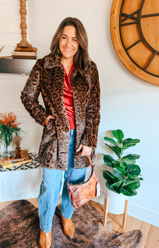 LEOPARD LOVE FAUX FUR COAT