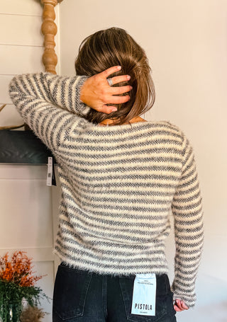COZY CLOUD STRIPED SWEATER