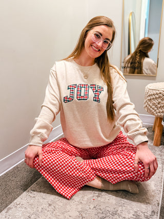 GINGHAM RED PANTS