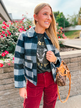 THE BLUE HOUR PLAID JACKET