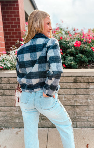 THE BLUE HOUR PLAID JACKET