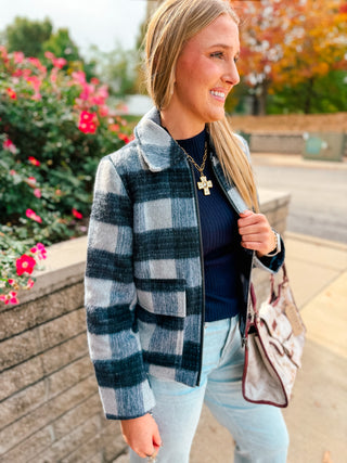 THE BLUE HOUR PLAID JACKET