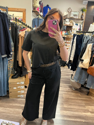 VH-LEOPARD DOUBLE WAIST PANTS