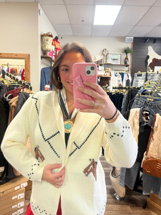 MR HORSE CARDI SWEATER