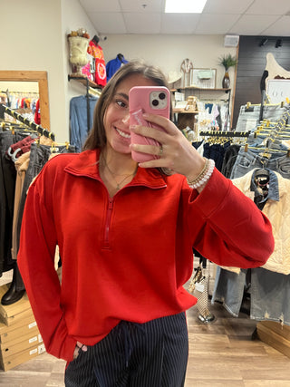 LIV- HALF ZIP POPOVER