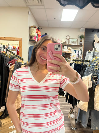 LIV- V NECK KNIT TEE