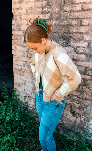 AUTUMN ARGYLE CARDI