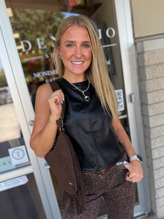 SUMANA FAUX LEATHER TANK