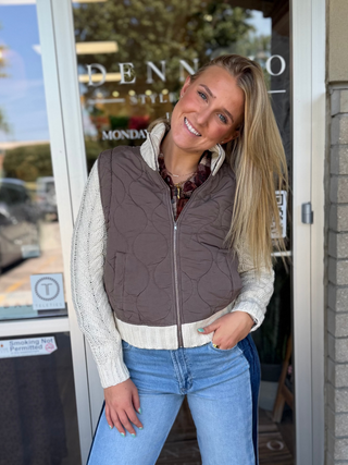 PETRA SWEATER & PUFFER JACKET