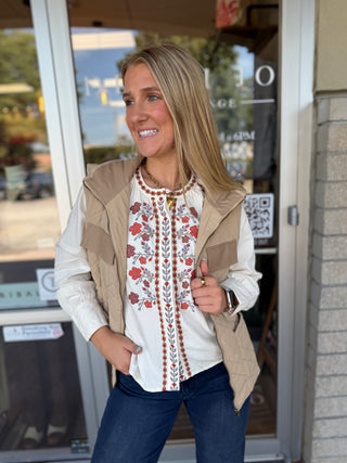 ORIANA L/S FLORAL BLOUSE