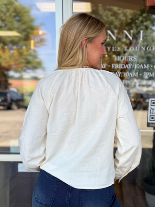 ORIANA L/S FLORAL BLOUSE