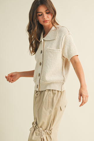 ACRYLIC CREAM BLOUSE