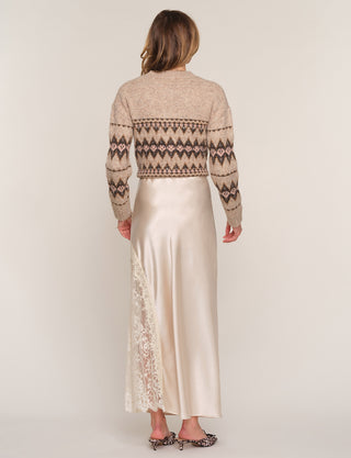 JULIEE WHT LACE SKIRT