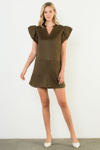 THML-FLUTTER SLEVE SUEDE