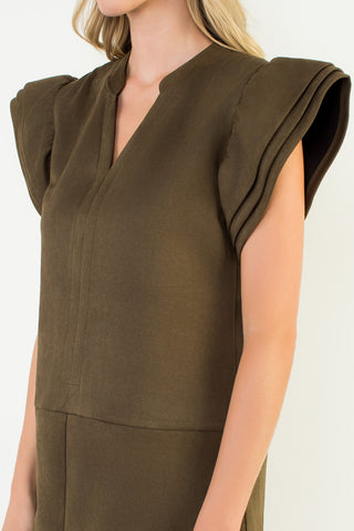 THML-FLUTTER SLEVE SUEDE
