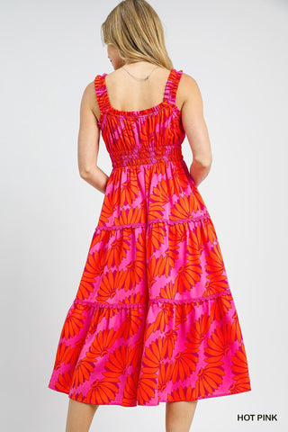 UMGEE-TROPICAL MIDI DRESS
