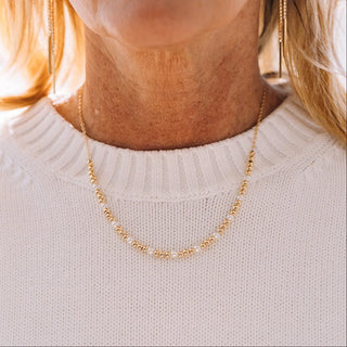 FARRAH GOLD BEAD NECKLACE