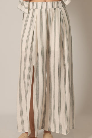 LINEN WIDE LEG PANTS
