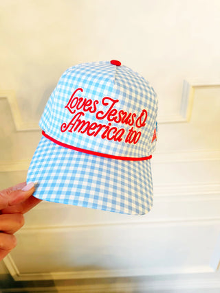 LOVES JESUS & AMERICA HAT