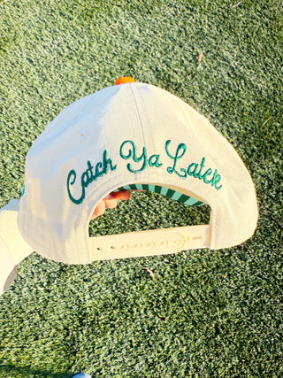 GONE FISHIN SNAP BACK HAT, CATCH YA LATER ON BACK