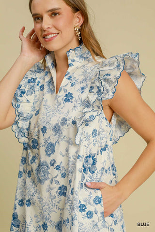 UMGEE-RUFFLE MINIDRESS-FLORAL