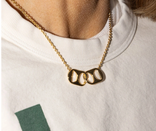 Nickel & Sude Soda Tab Necklace